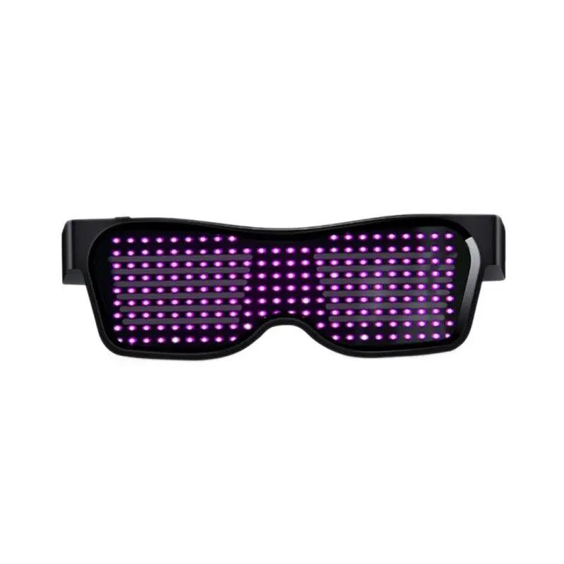 LED luminous glasses by FLIPSTYLEZLLC featuring purple LED grid on Tampa Home & Garden Store