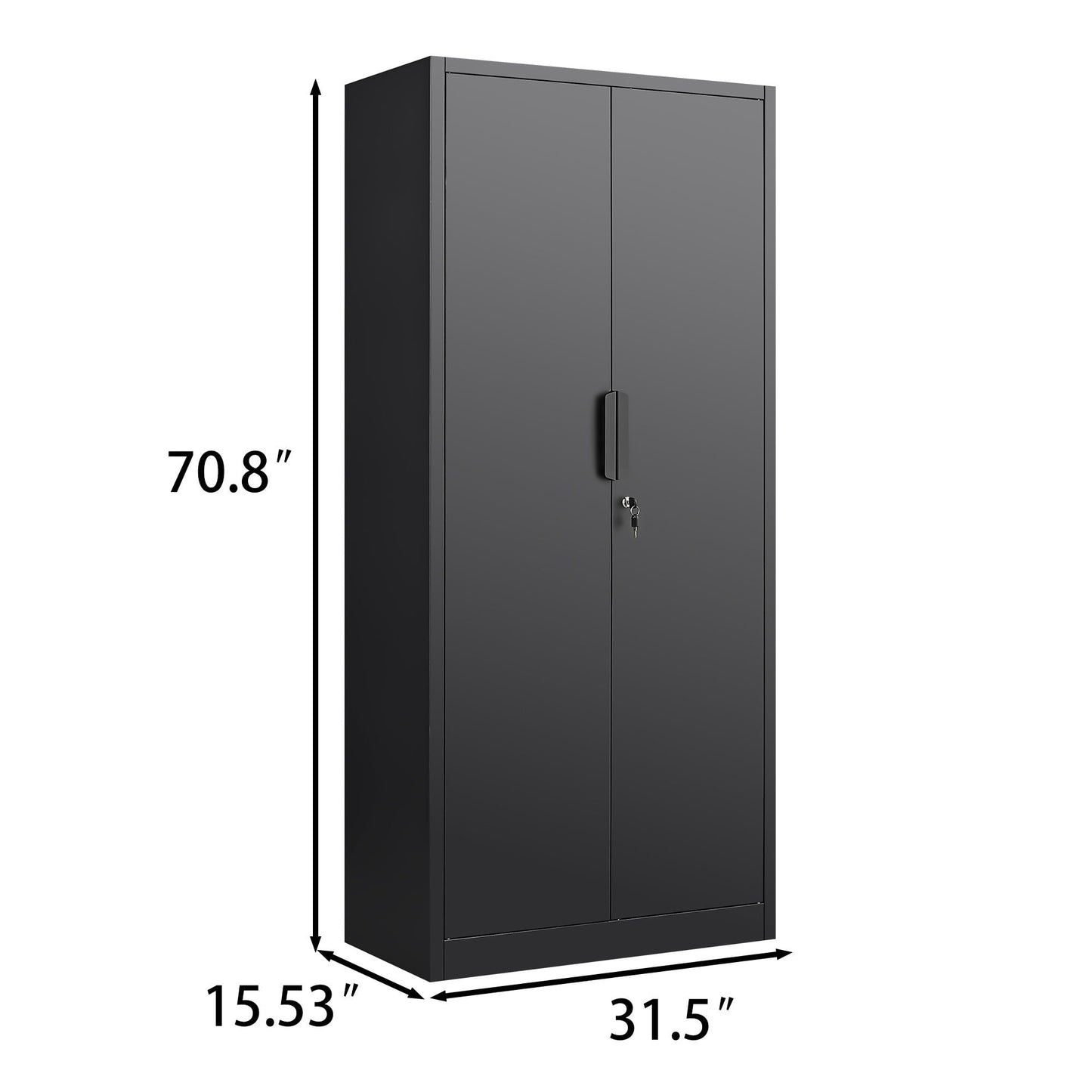 2 Door File Cabinet With Lock and Heavy Shelves