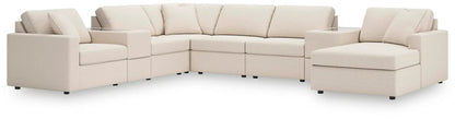 Modmax - Sectional - Oyster beige stationary with right chaise in cream fabric on Tampa Home & Garden Store