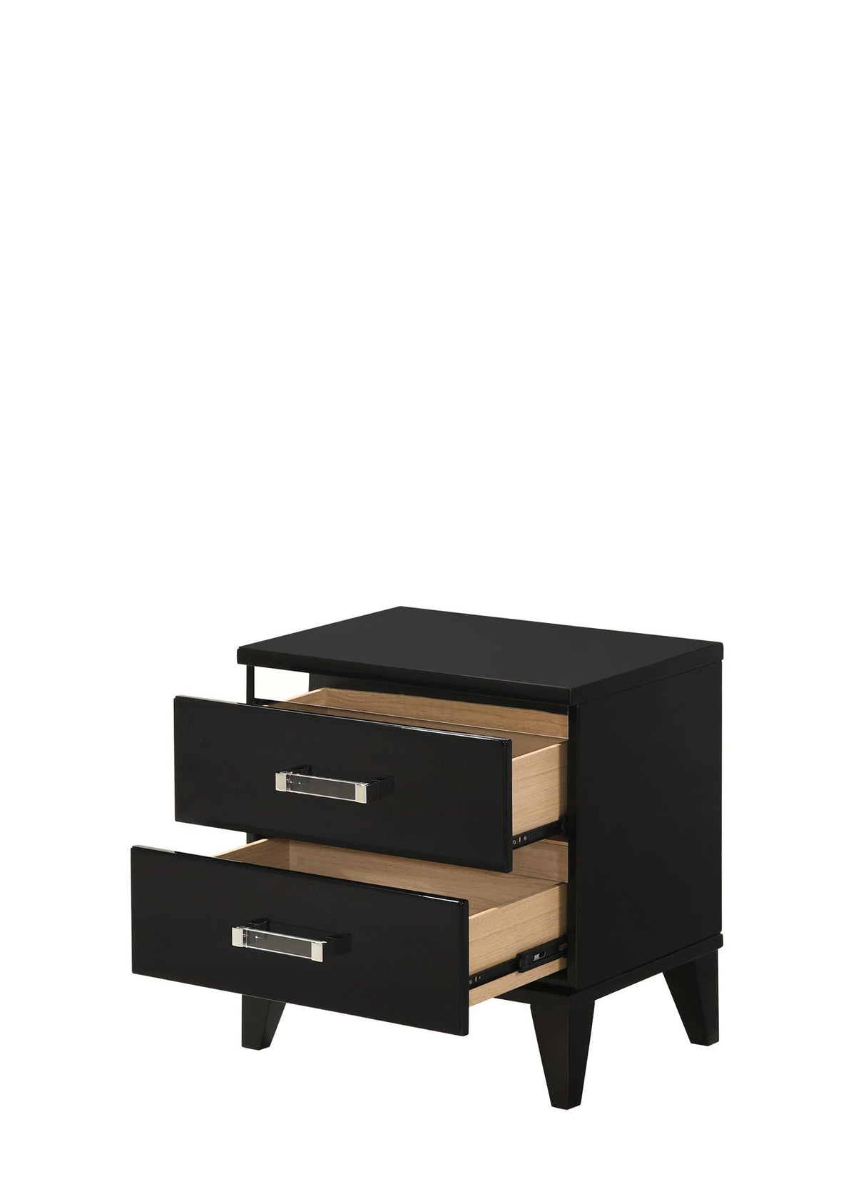 Chelsie Nightstand with Spacious Storage - Black, 3-drawer accent by HouseOfZazla on Tampa Home & Garden Store