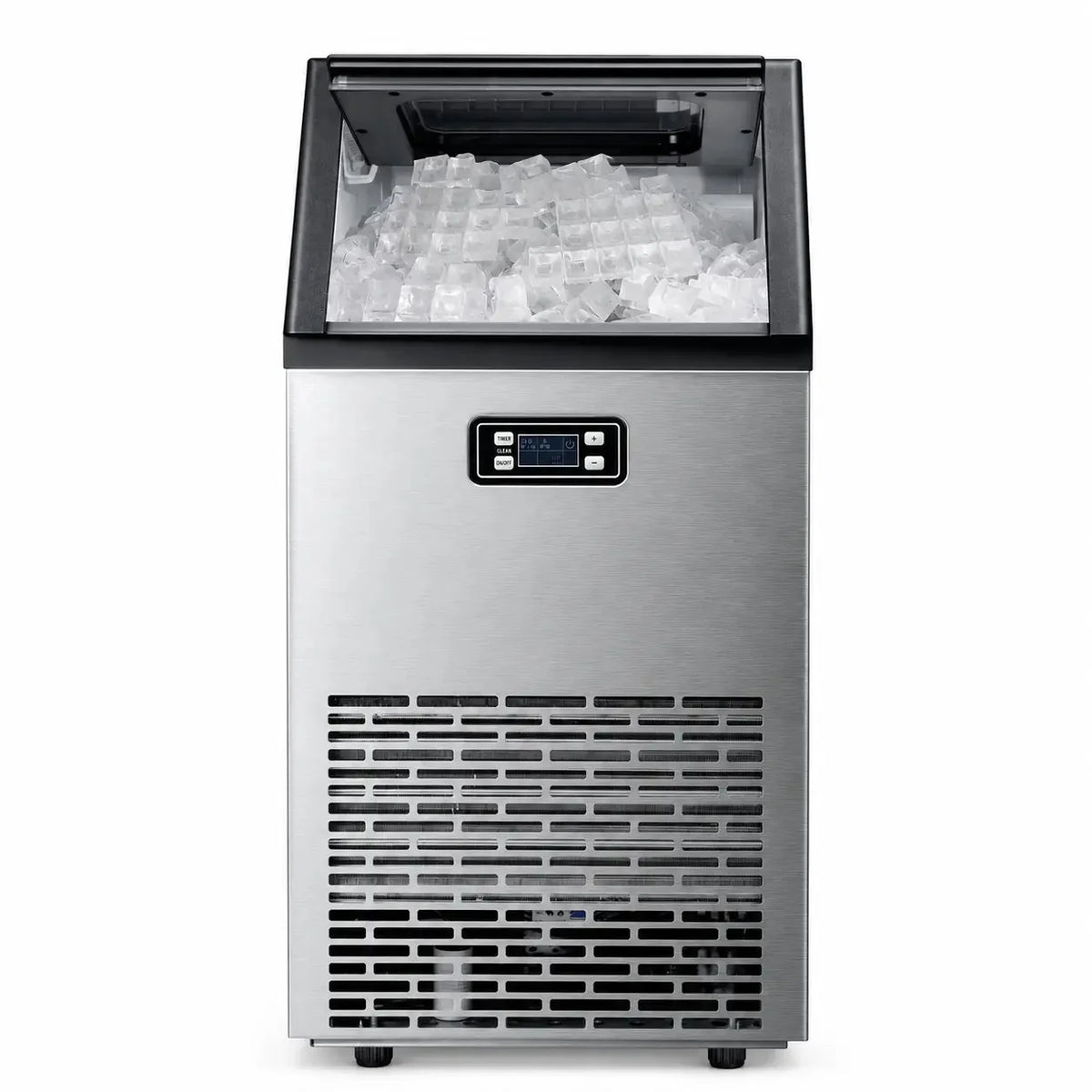 Ice maker Z5845A by Kismile, freestanding stainless steel with clear ice cubes on Tampa Home & Garden Store