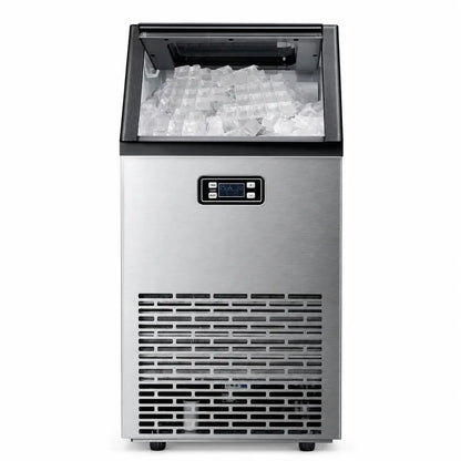 Ice maker Z5845A by Kismile, freestanding stainless steel with clear ice cubes on Tampa Home & Garden Store