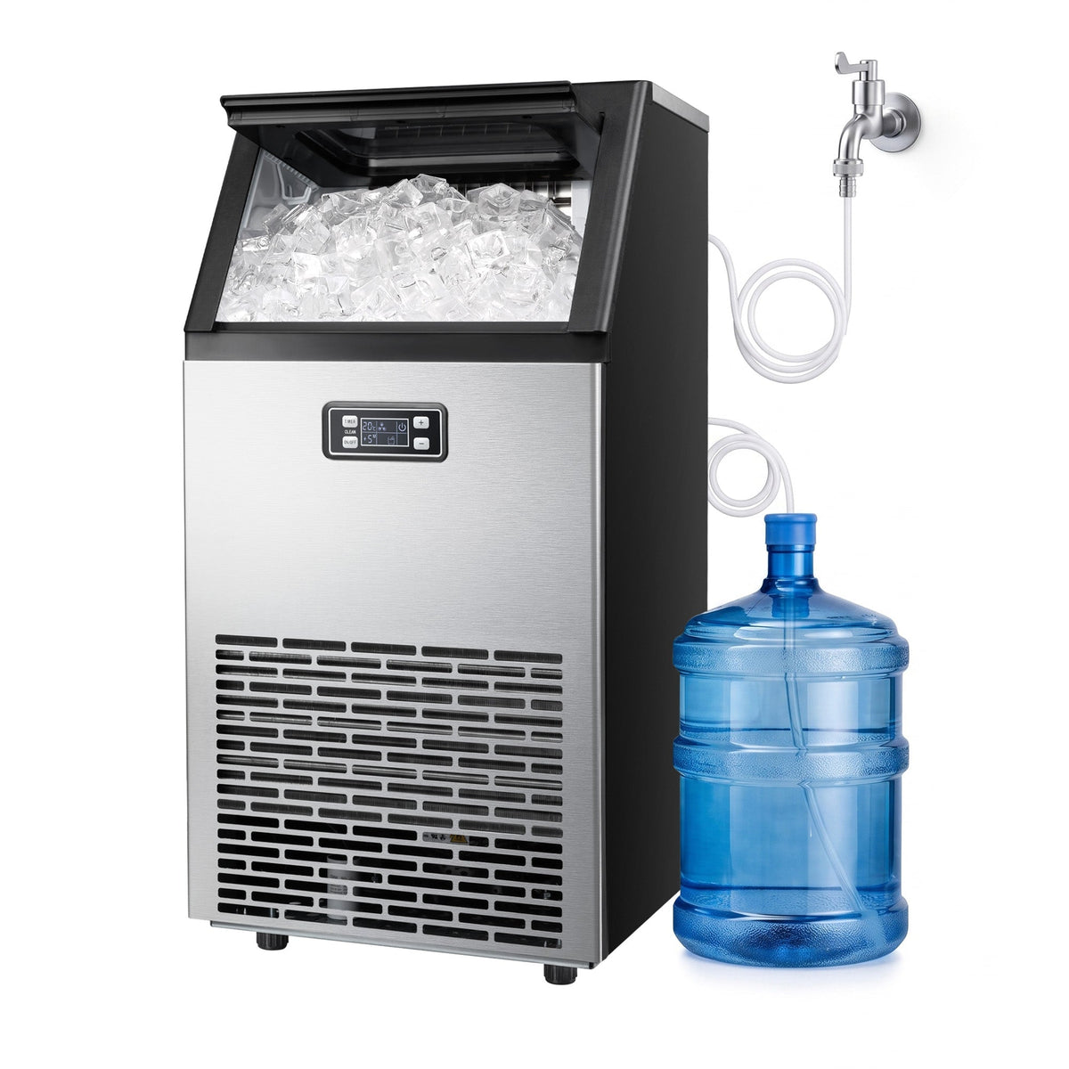 Kismile freestanding ice maker Z5845A, 265 Lbs capacity, stainless steel on Tampa Home & Garden Store
