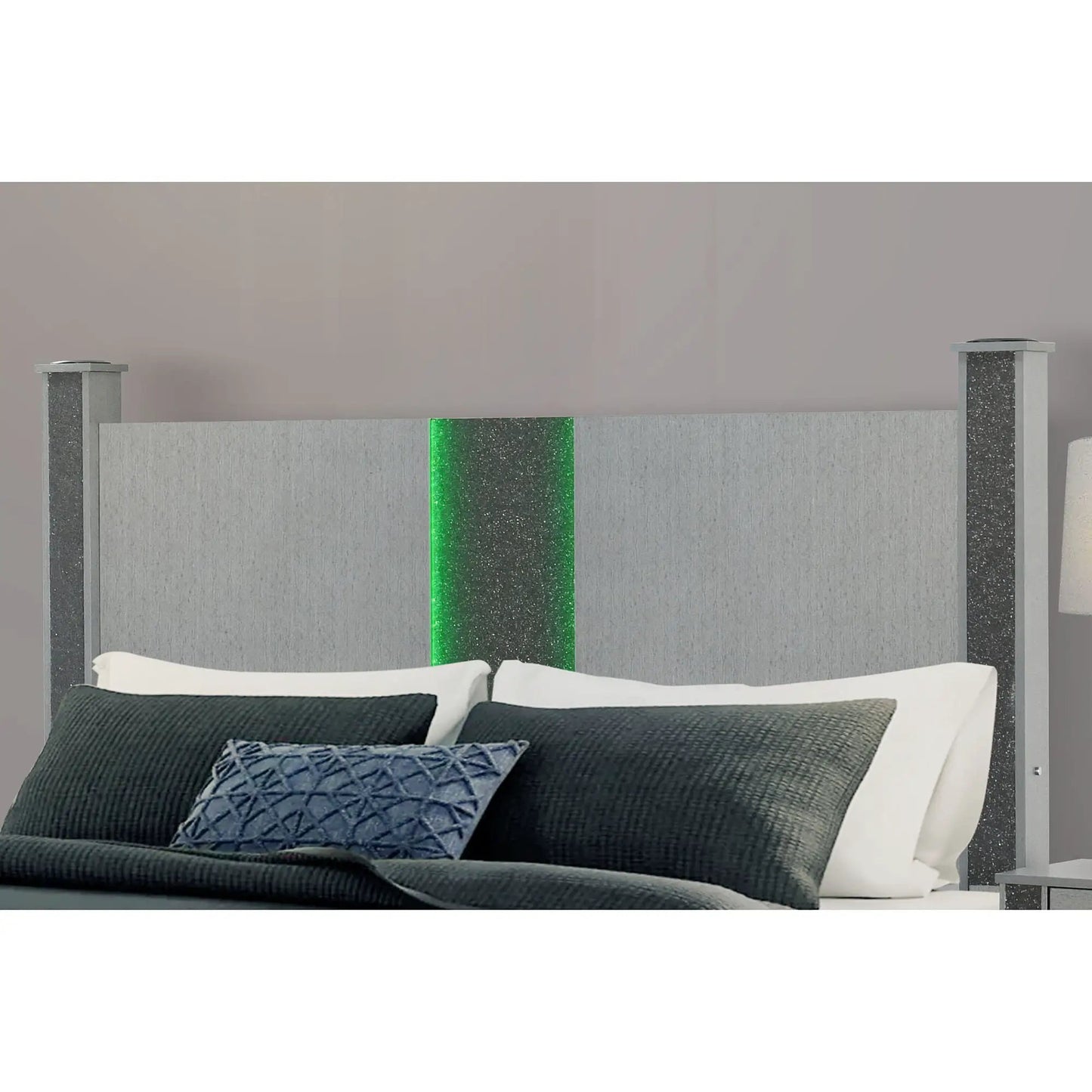 Lorenzo Bed with Speakers and Glitter Detailing