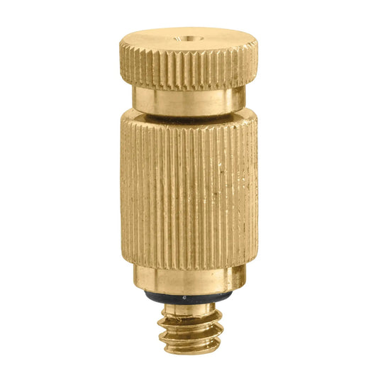 Brass 3/8 in auto drain valve for mist, Orbit Irrigation, knurled cap, sprinkler accessory on Tampa Home & Garden Store