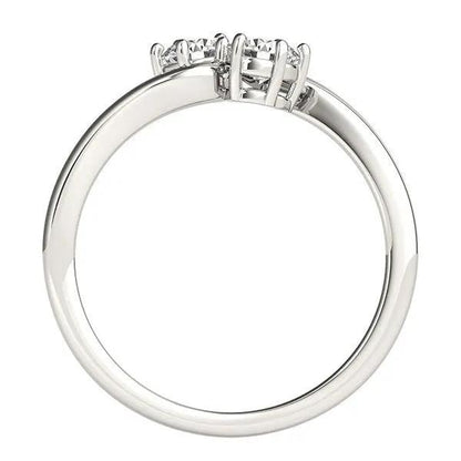 Solitaire two-stone diamond ring in 14k white gold with 1/2 cttw on Tampa Home & Garden Store