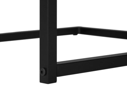 C-shaped accent table frame in black metal; versatile chair side table by Unique Piece Furniture on Tampa Home & Garden Store