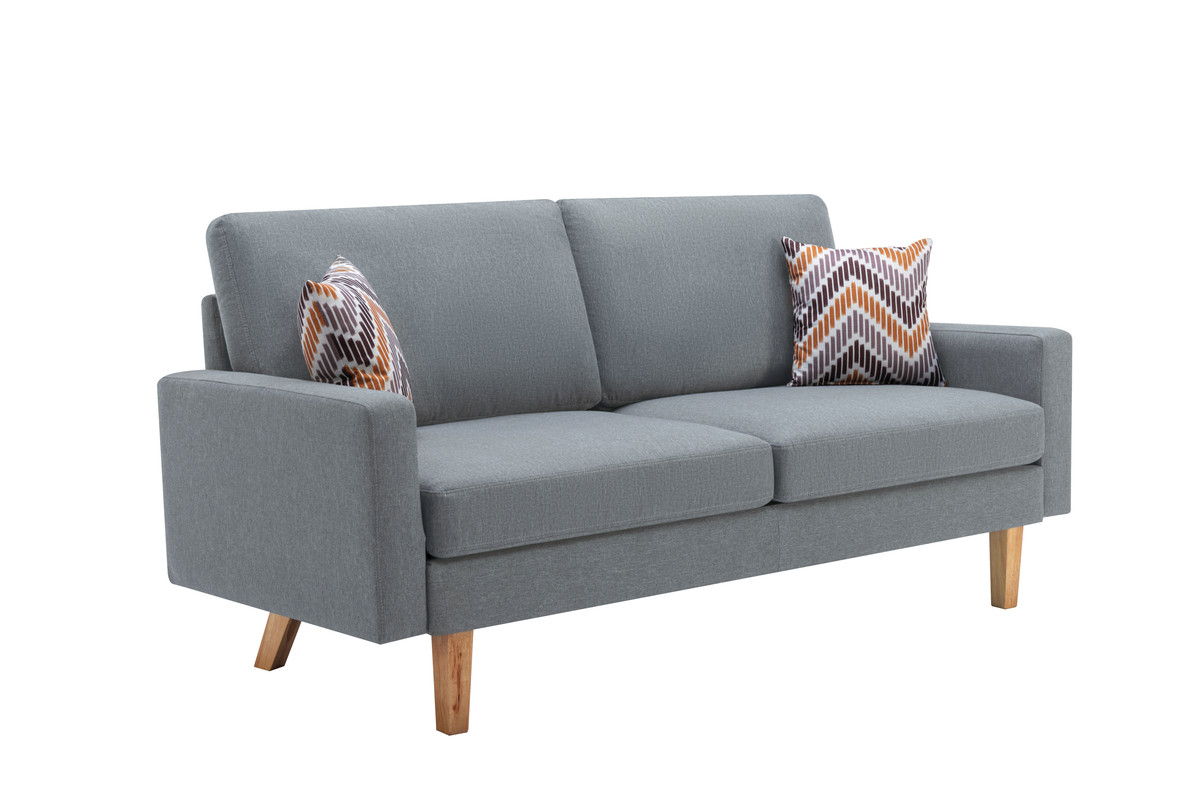 Bahamas Minimalistic Sofa and Throw Pillows