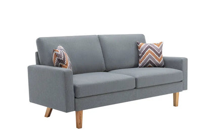 Bahamas Minimalistic Sofa With 2 Throw Pillows