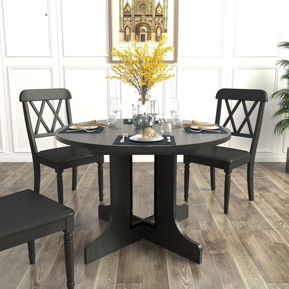 Farmhouse and Expandable Oval Dining Table