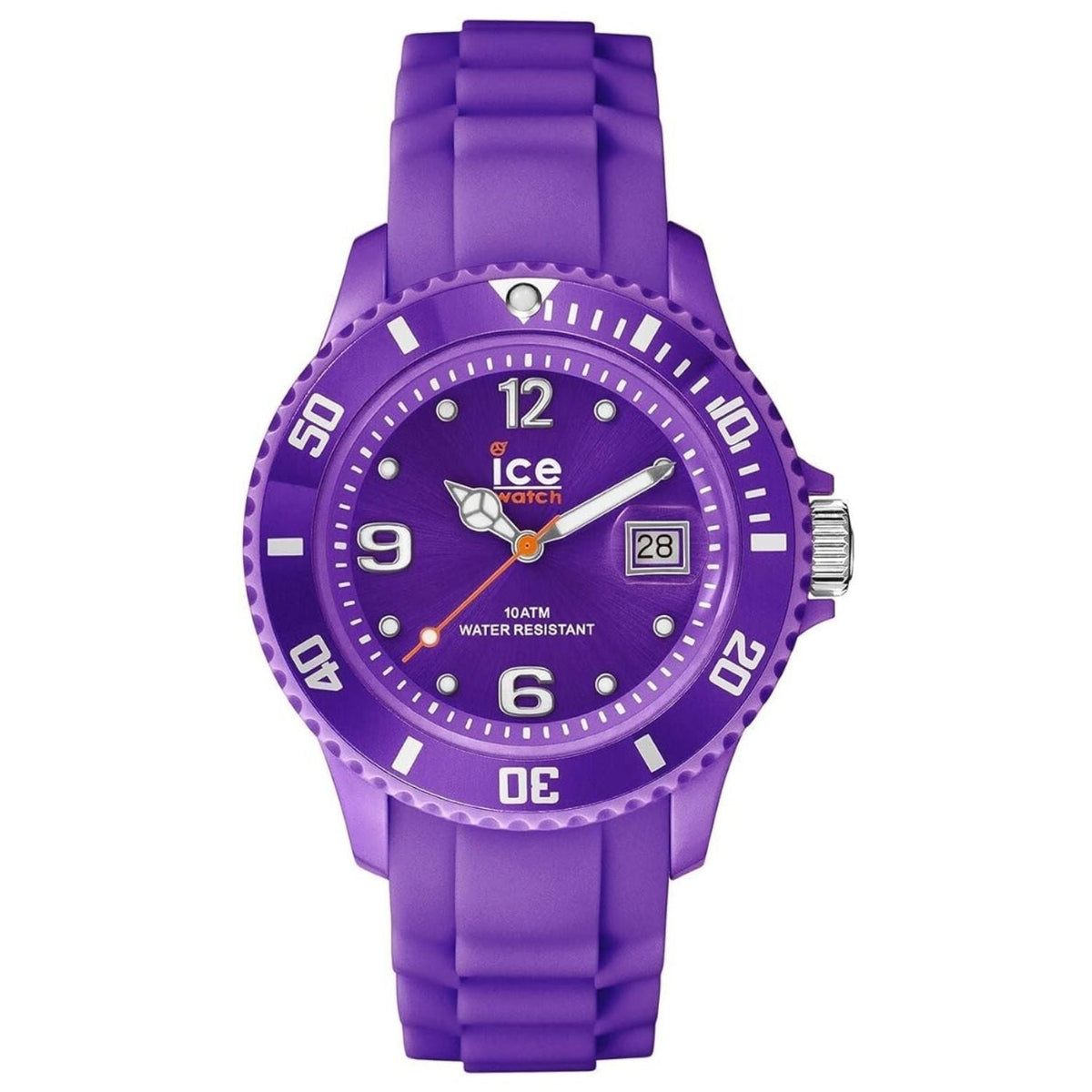 Purple ICE Unisex Sili Forever watch with silicone strap, purple dial, date window, 10ATM on Tampa Home & Garden Store