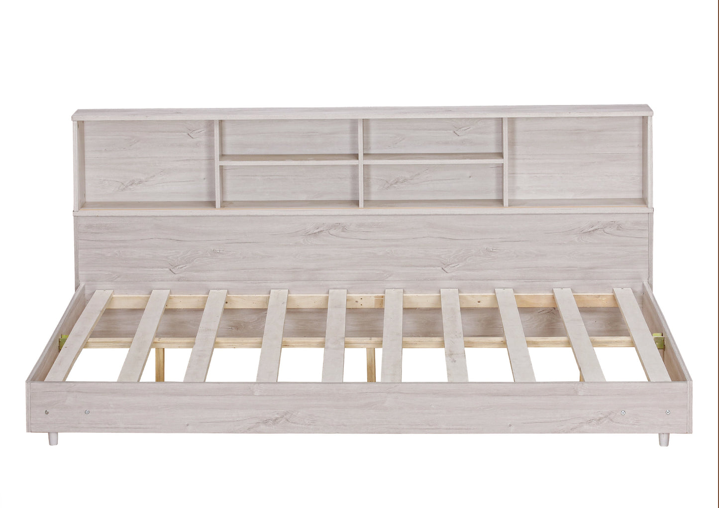 Full Size Daybed Frame with Storage Bookcases White Oak - Tampa Home & Garden Store
