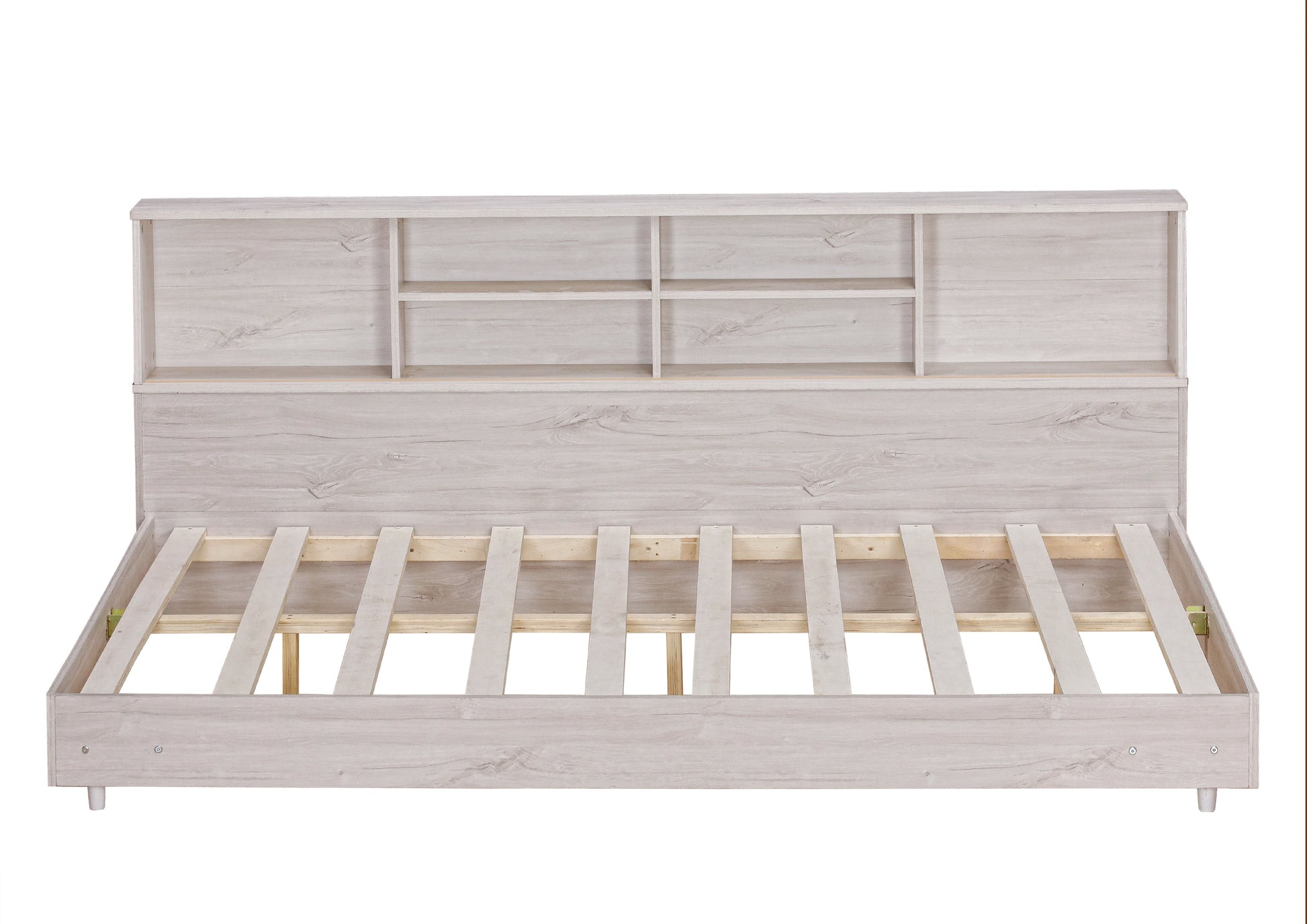 Full Size Daybed Frame with Storage Bookcases White Oak - Tampa Home & Garden Store