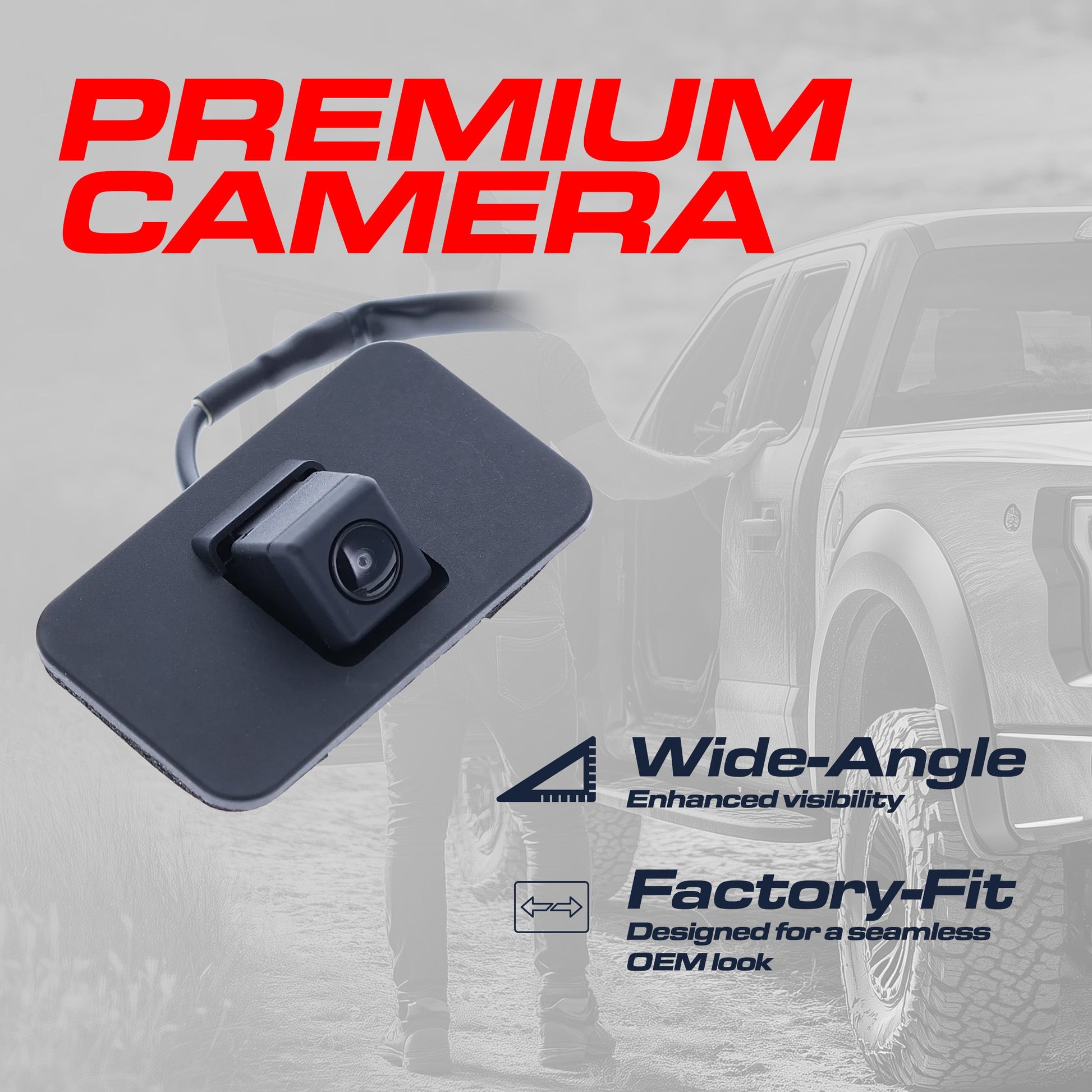 OE replacement backup camera by Master Tailgaters with wide-angle lens on Tampa Home & Garden Store