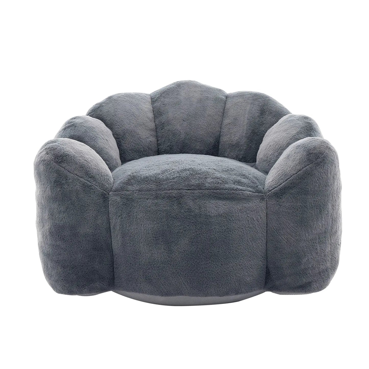Bean bag chair Lotus Style Compression Sofa in gray plush fabric by Unique Piece Furniture on Tampa Home & Garden Store