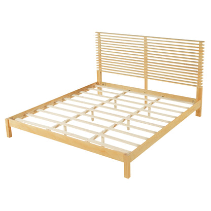 Premium Solid Wood King Bed and a Natural Finish