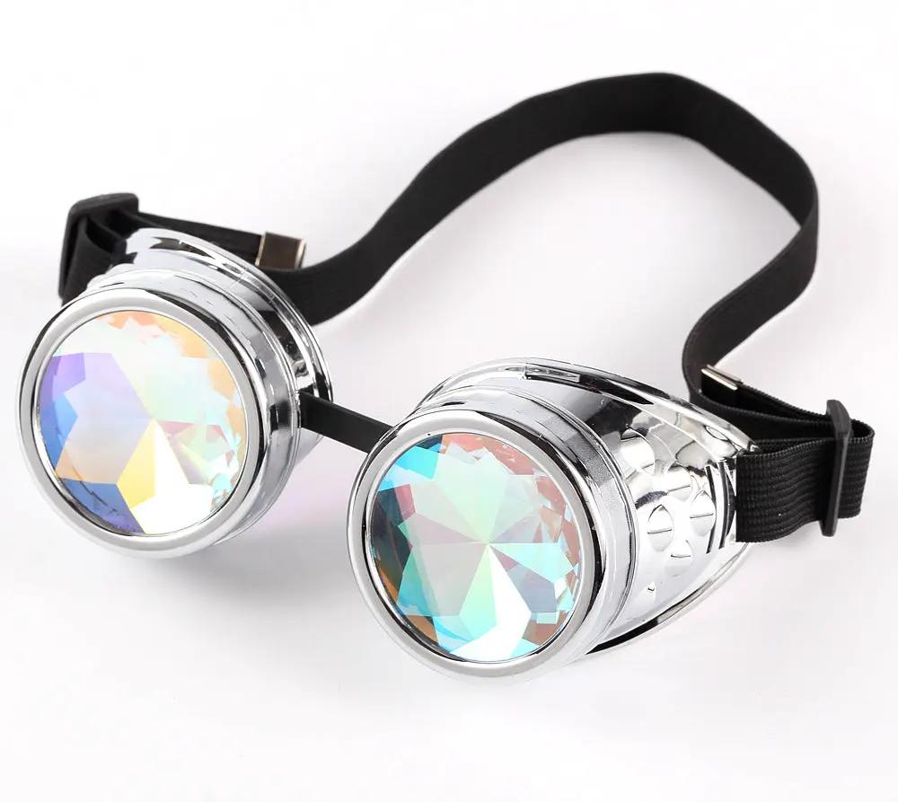 Steampunk goggles chrome frame iridescent lenses FLIPSTYLEZLLC on Tampa Home & Garden Store