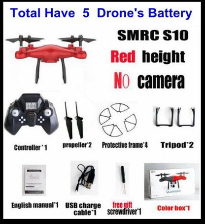 Red FPV quadcopter drone kit with controller and USB charger on Tampa Home & Garden Store