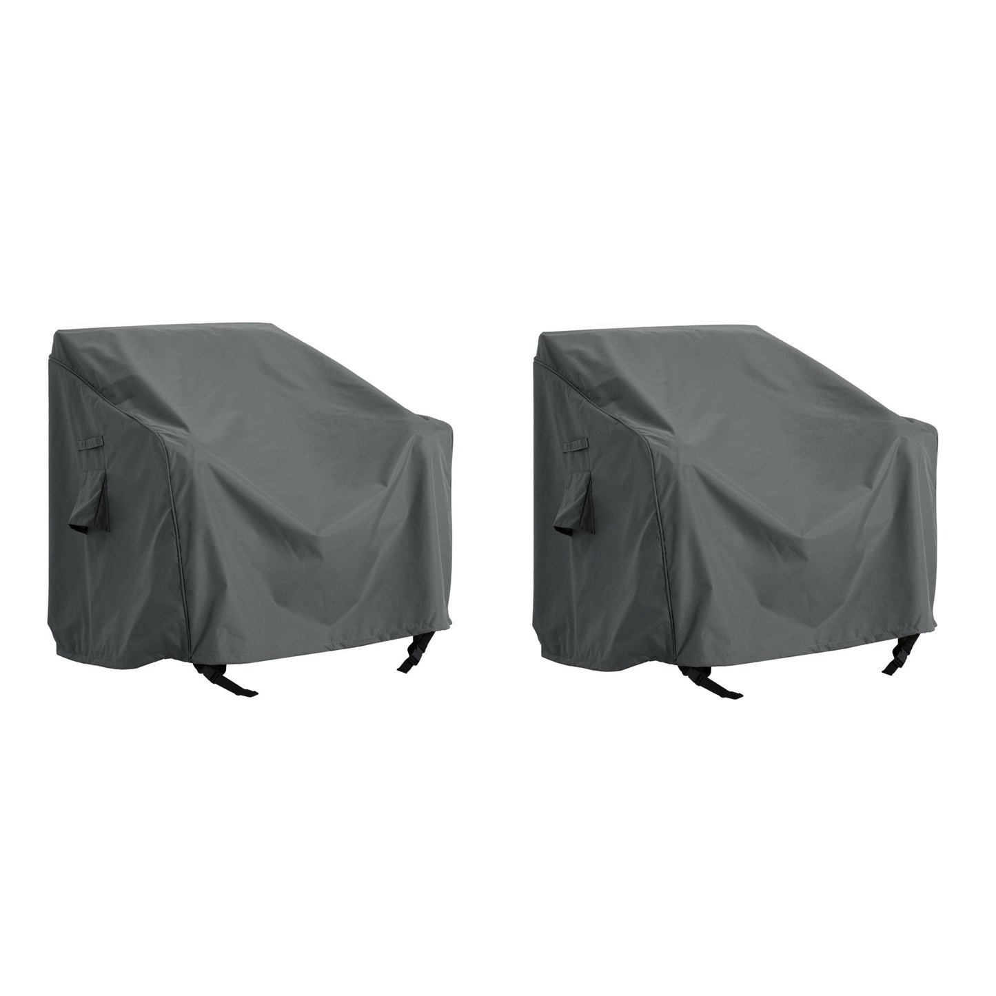 Shield Outdoor Patio Club Chair Cover pair, gray protective covers for 2 chairs on Tampa Home & Garden Store