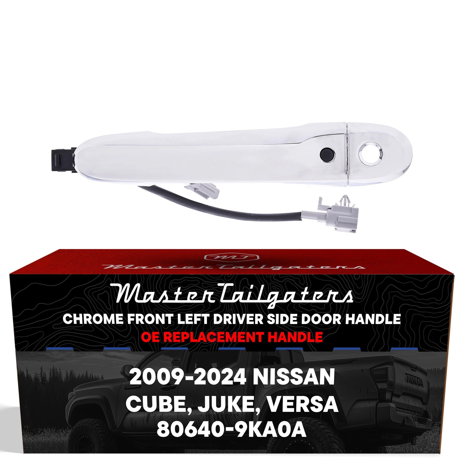 Door handle chrome front left driver side with keyhole cover for Nissan Cube/Juke/Versa on Tampa Home & Garden Store