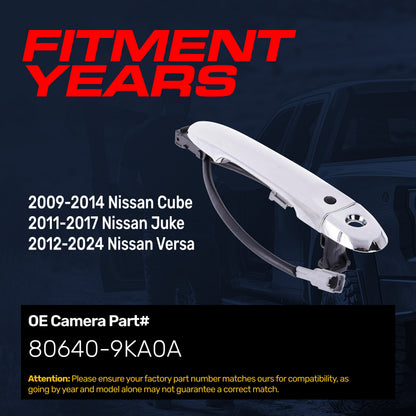 Door handle chrome replacement front left w/ keyhole cover for Nissan by Master Tailgaters on Tampa Home & Garden Store