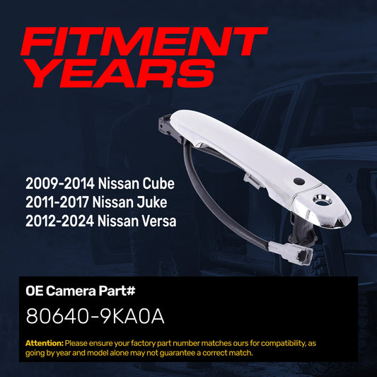 Door handle chrome replacement front left w/ keyhole cover for Nissan by Master Tailgaters on Tampa Home & Garden Store