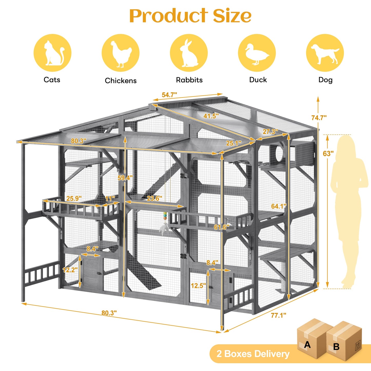 Premium Outdoor Catio and Shelter for the Cats