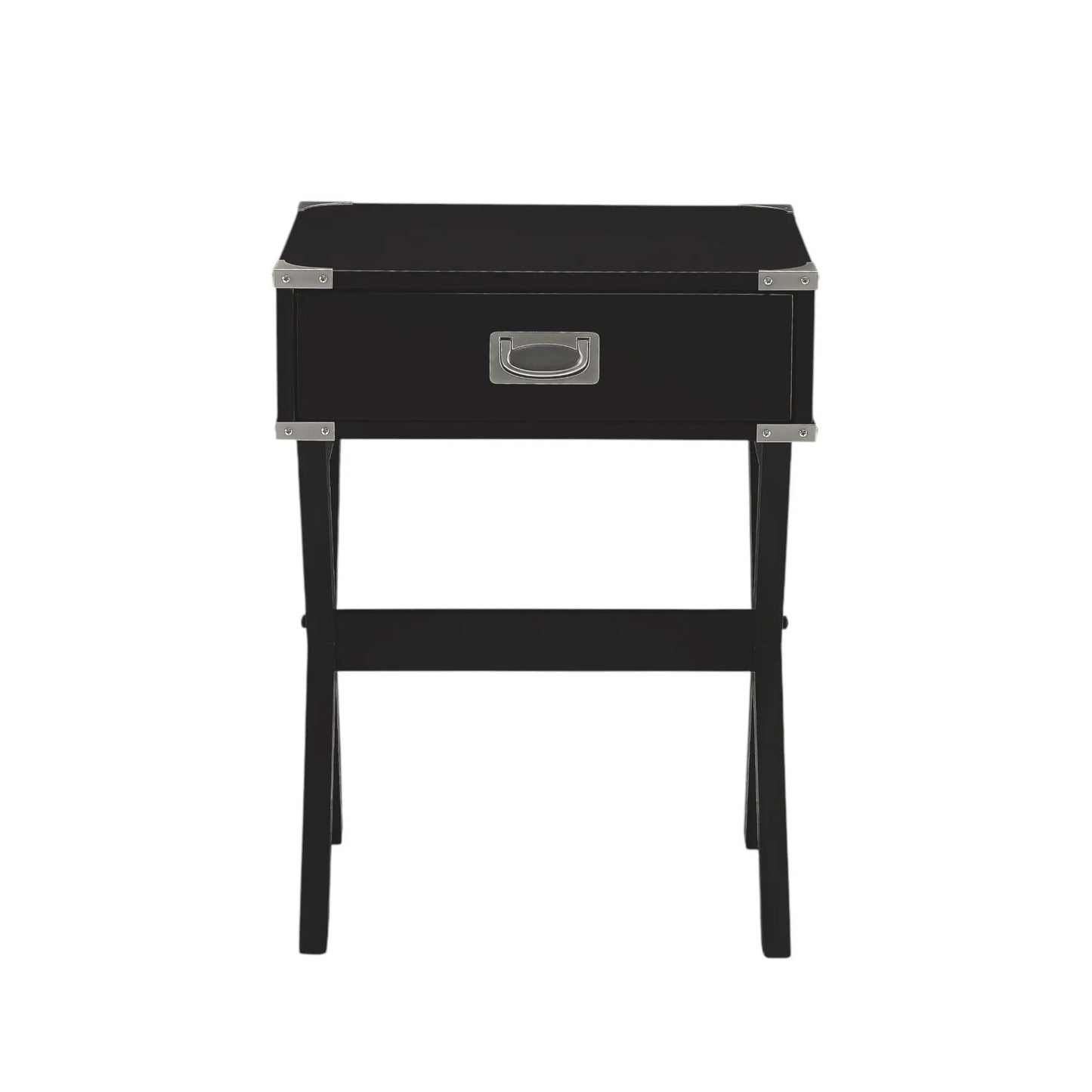 Babs Accent Table with Drawer Square Wooden Top