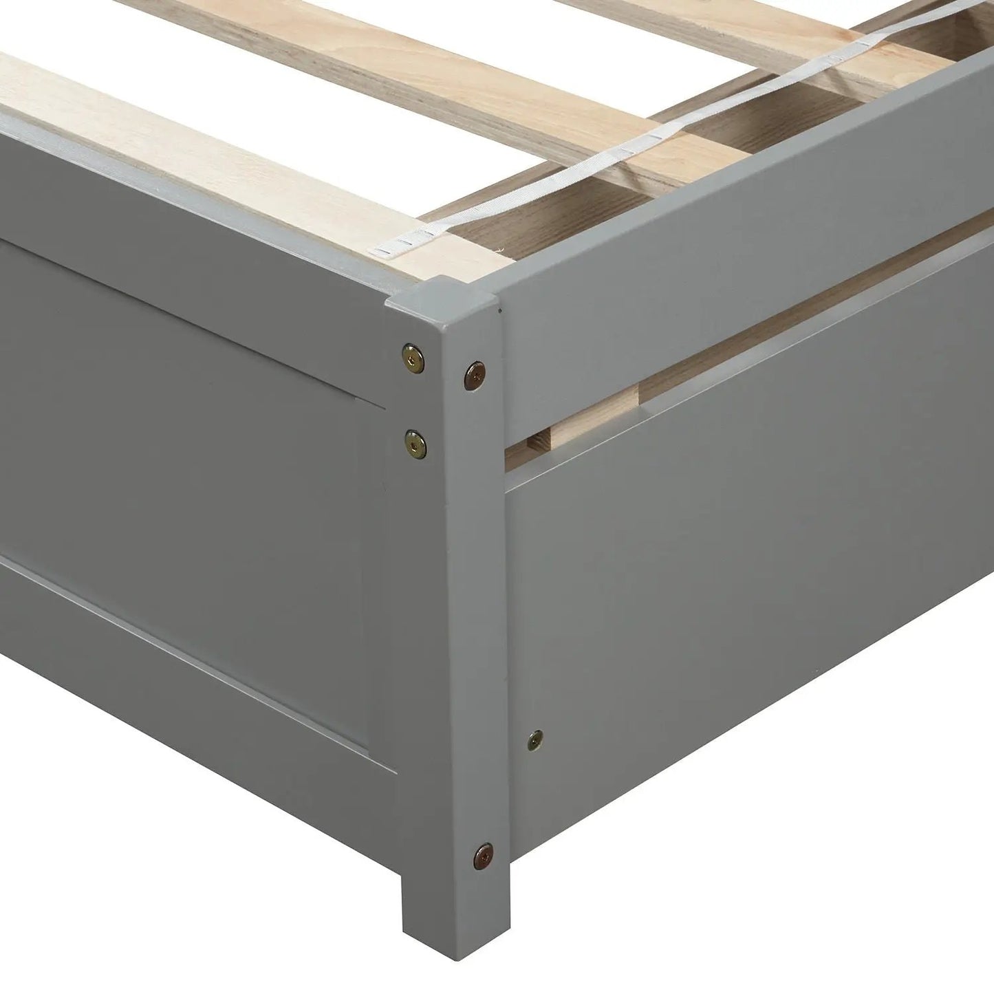Wood Platform Storage Bed With Two Drawers