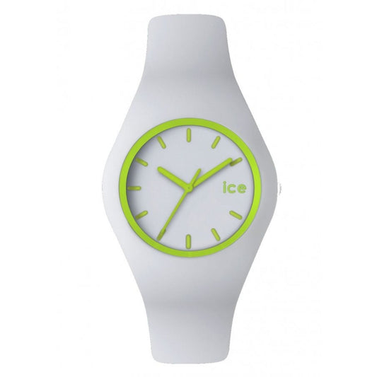ICE Unisex Crazy watch with white silicone strap and neon lime bezel on Tampa Home & Garden Store