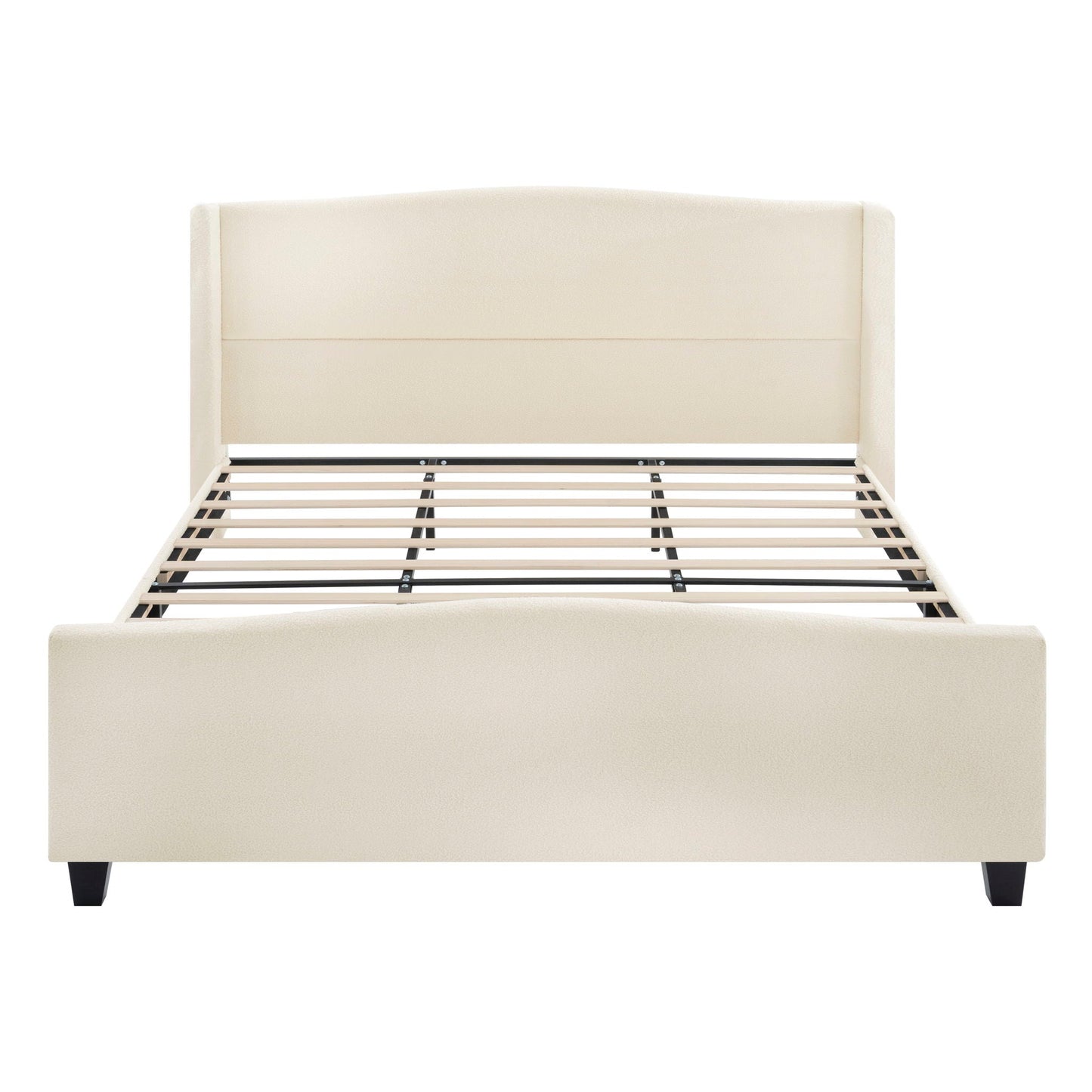 Sturdy Platform Bed Frame and a Padded Headboard