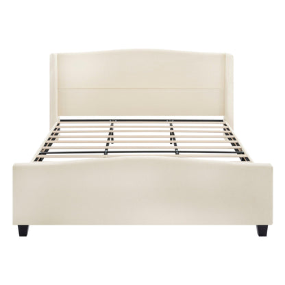 Sturdy Platform Bed Frame and a Padded Headboard
