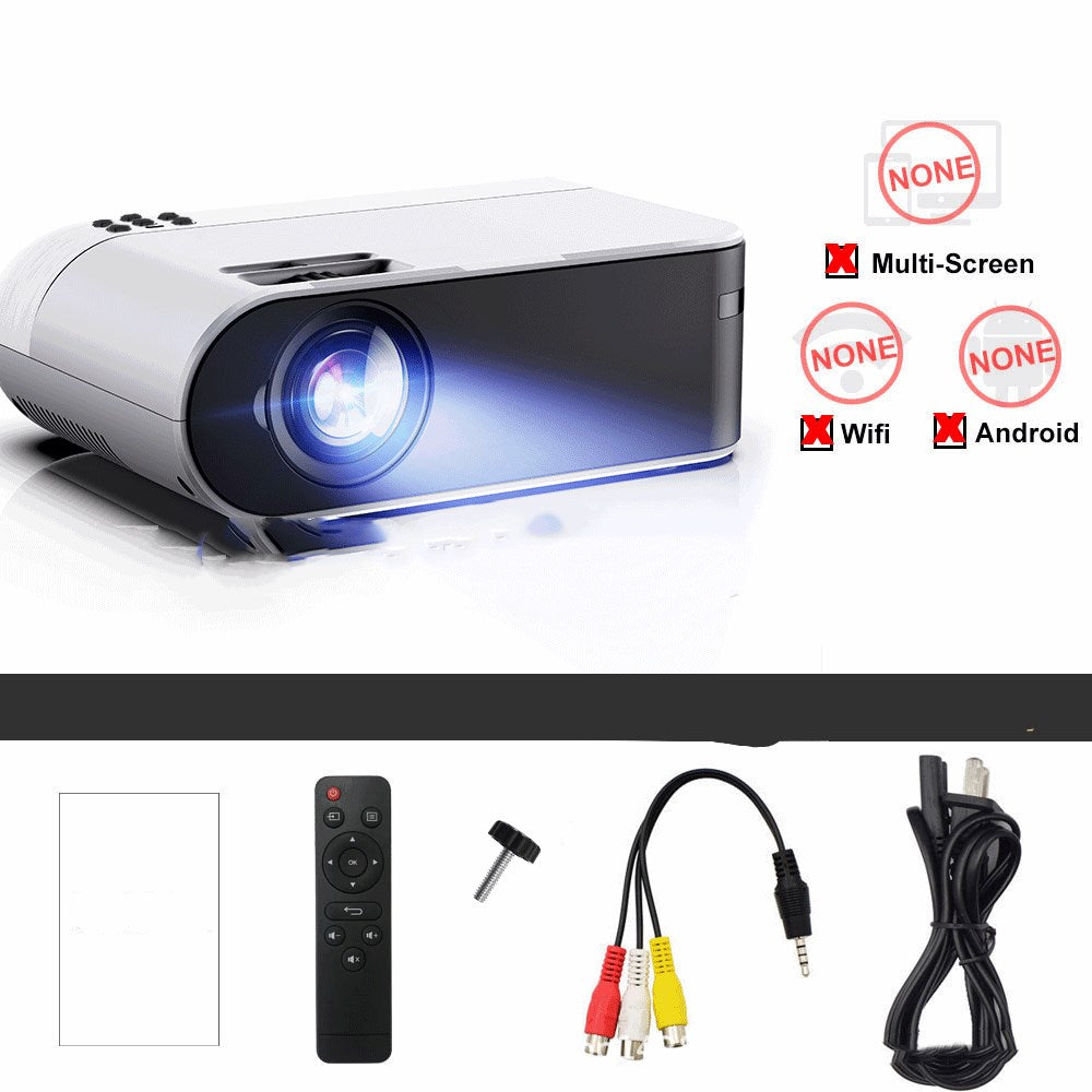 Mini projector portable by My Store in white and black with remote and RCA AV cables on Tampa Home & Garden Store