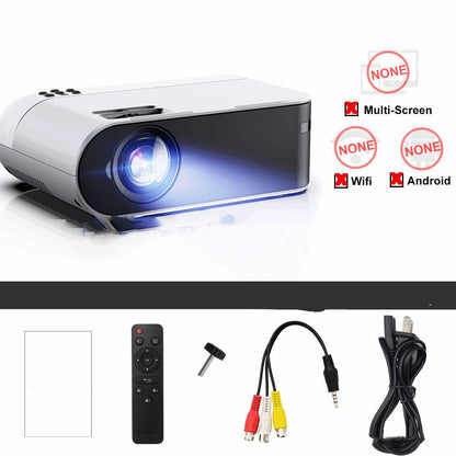 Mini projector portable by My Store in white and black with remote and RCA AV cables on Tampa Home & Garden Store