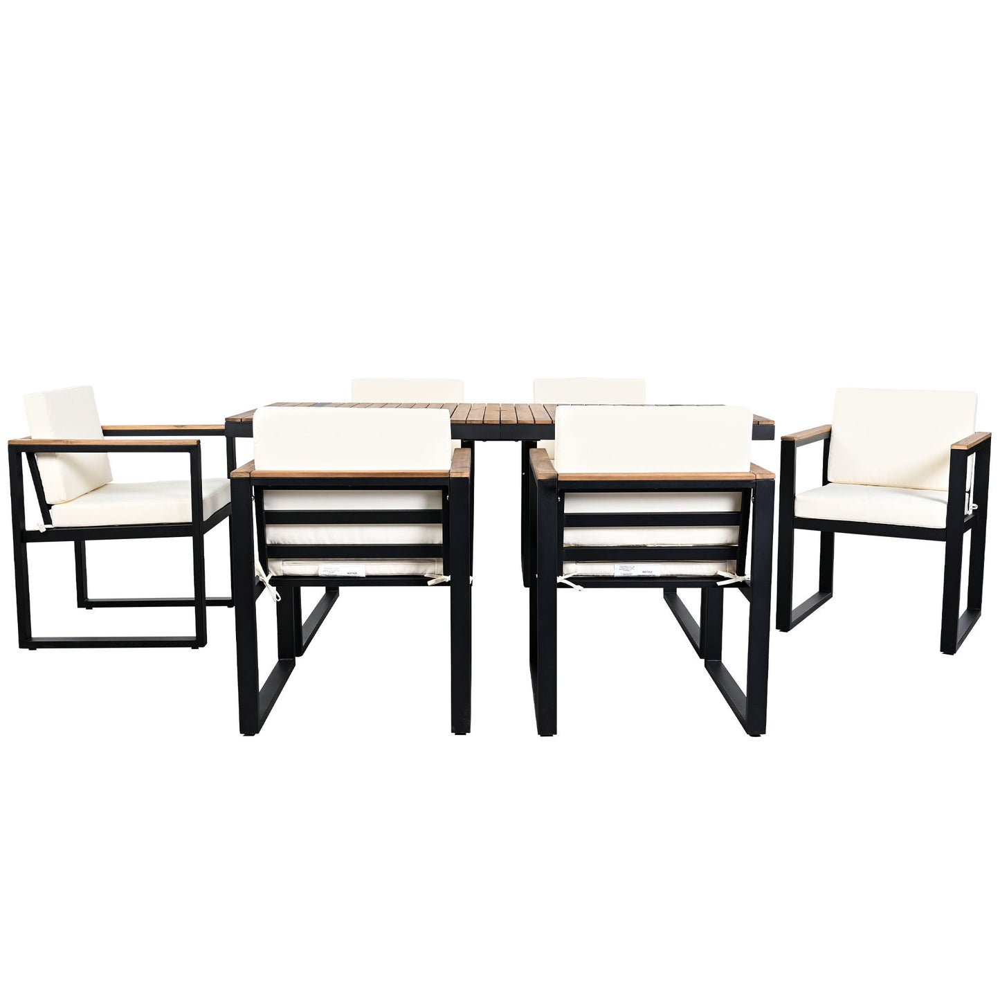 Seven Piece Outdoor Dining Table and Chair Set