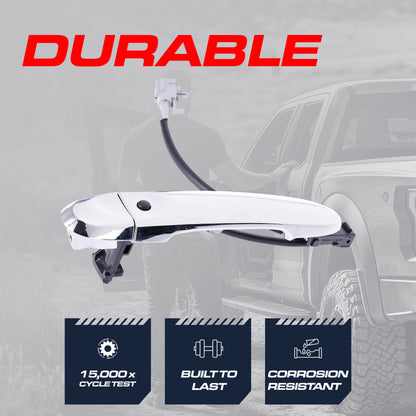 Door handle chrome replacement for Nissan Cube/Juke/Versa by Master Tailgaters, front right on Tampa Home & Garden Store