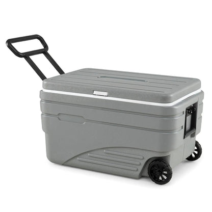 103 Quart Wheeled Cooler Pull Handle Drain Plug
