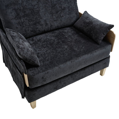 Mid Century Modern 3 Pillow Foldable Sofa Bed