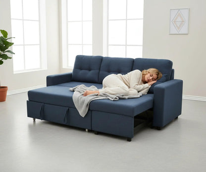 Convertible L Shaped Sectional Sleeper Sofa Bed