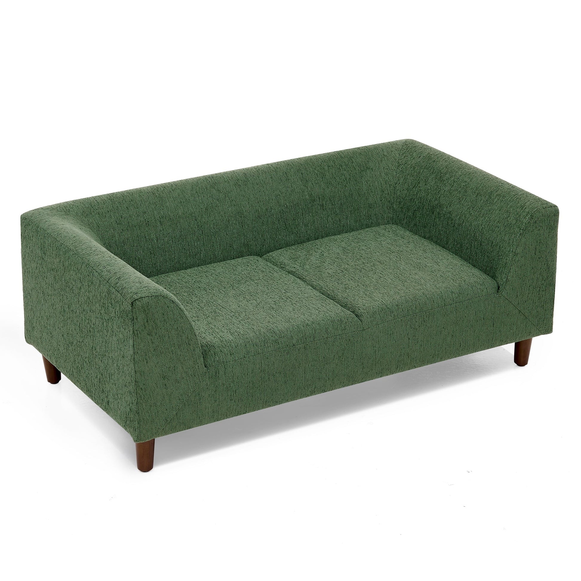 Pet sofa with backrest and armrests in olive fabric by HouseOfZazla on Tampa Home & Garden Store