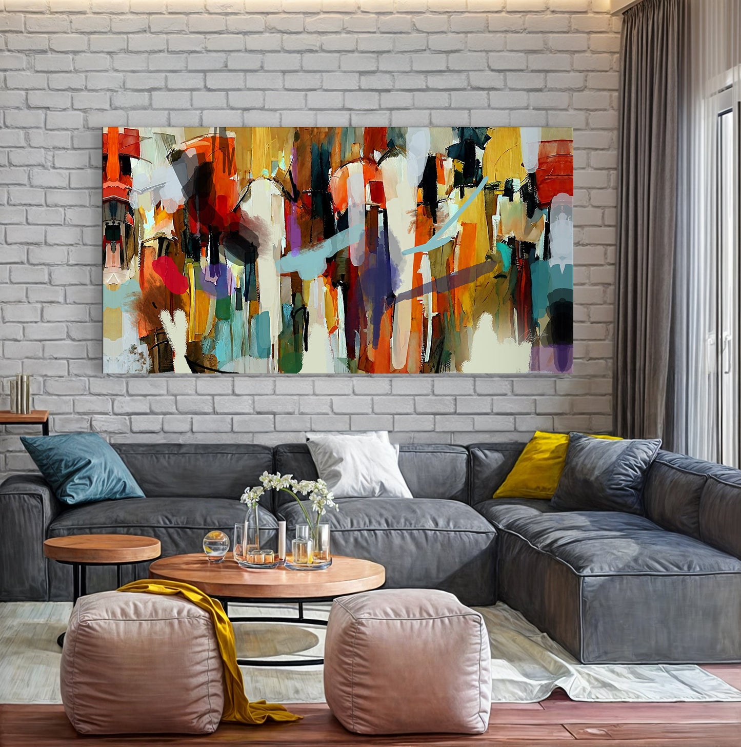 Canvas Print Resonant Hues by Tailored Canvases; multicolor abstract Crafting Canvas wall art on Tampa Home & Garden Store