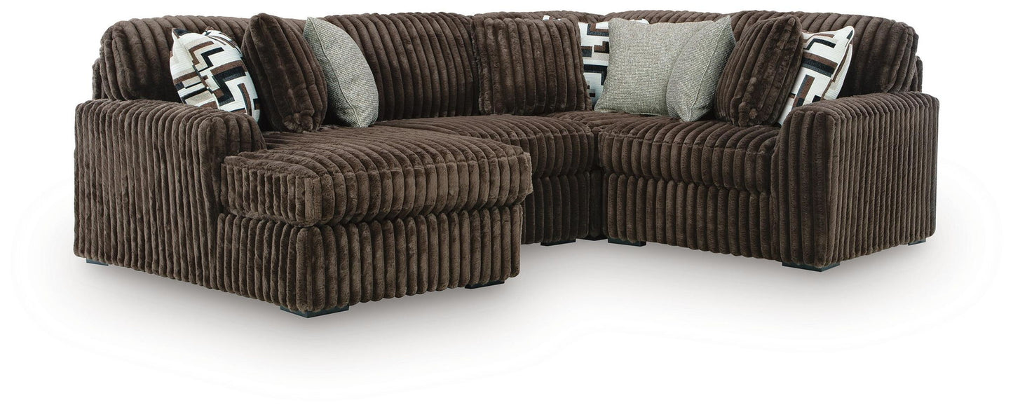 Midnight Madness Sectional and Jumbo Corduroy