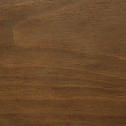 Brown wood grain tabletop background with warm, textured finish on Tampa Home & Garden Store