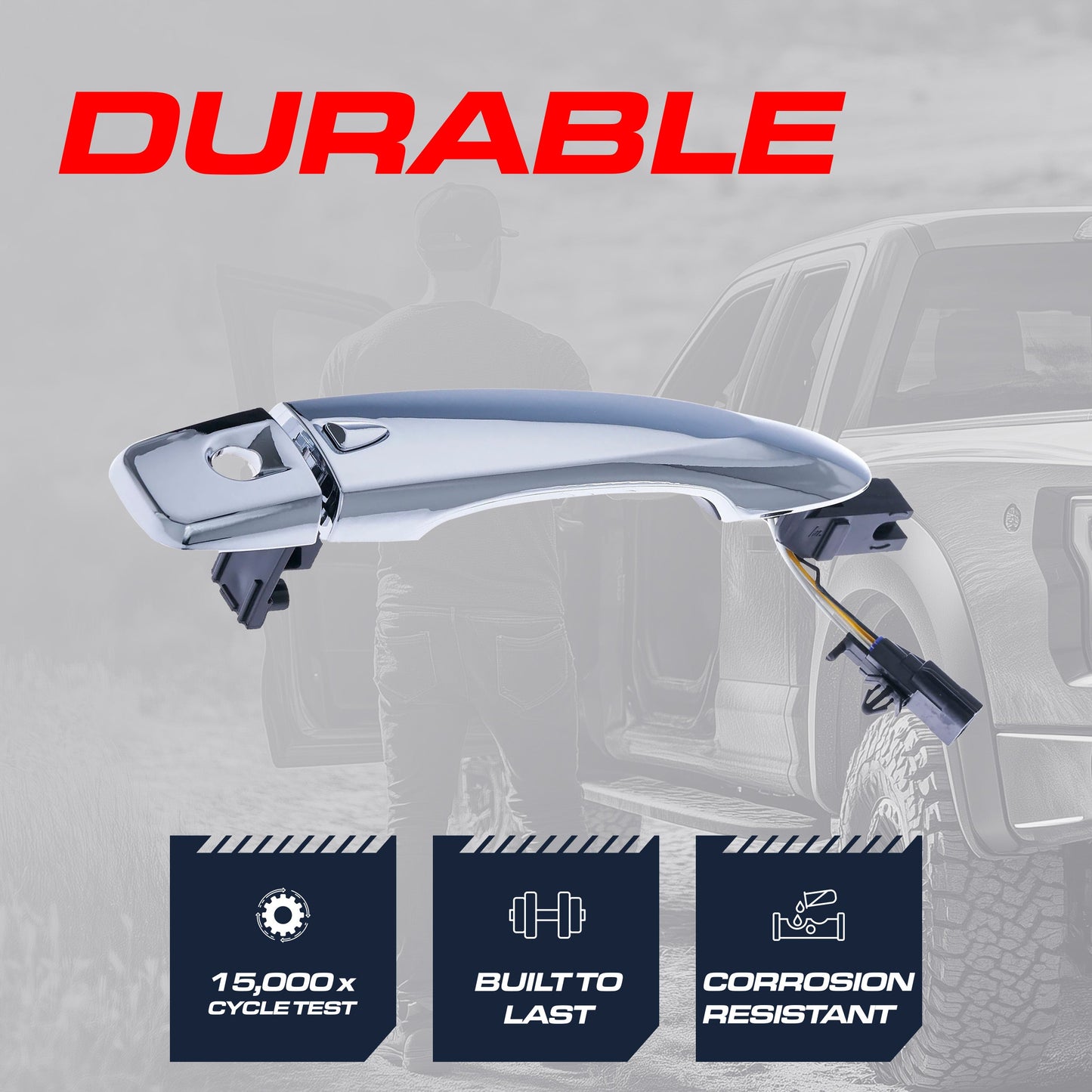 Chrome door handle replacement for Nissan Maxima/Murano, front left with keyhole on Tampa Home & Garden Store