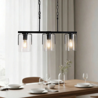 Adjustable Pendant Lighting with Wood Grain