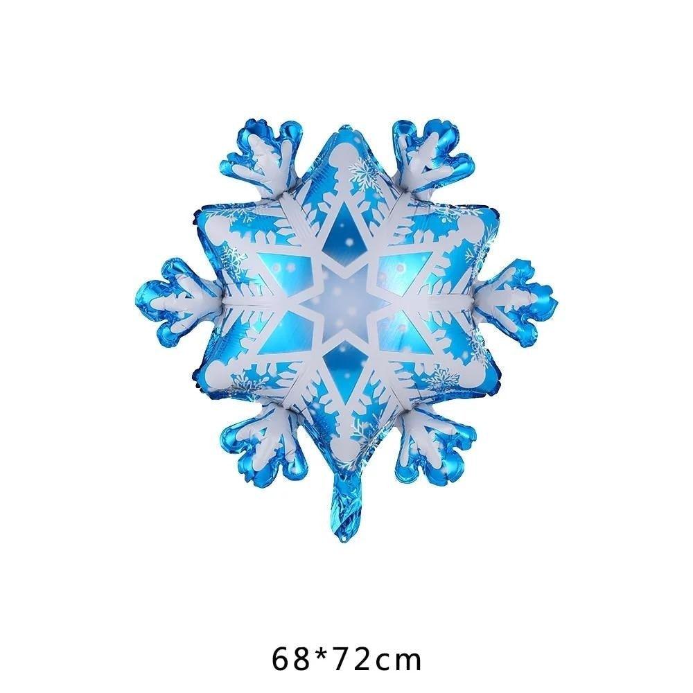 Stevvex snowflake foil balloon 68*72 cm blue with white snowflake pattern on Tampa Home & Garden Store