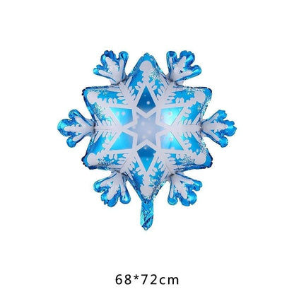 Stevvex snowflake foil balloon 68*72 cm blue with white snowflake pattern on Tampa Home & Garden Store