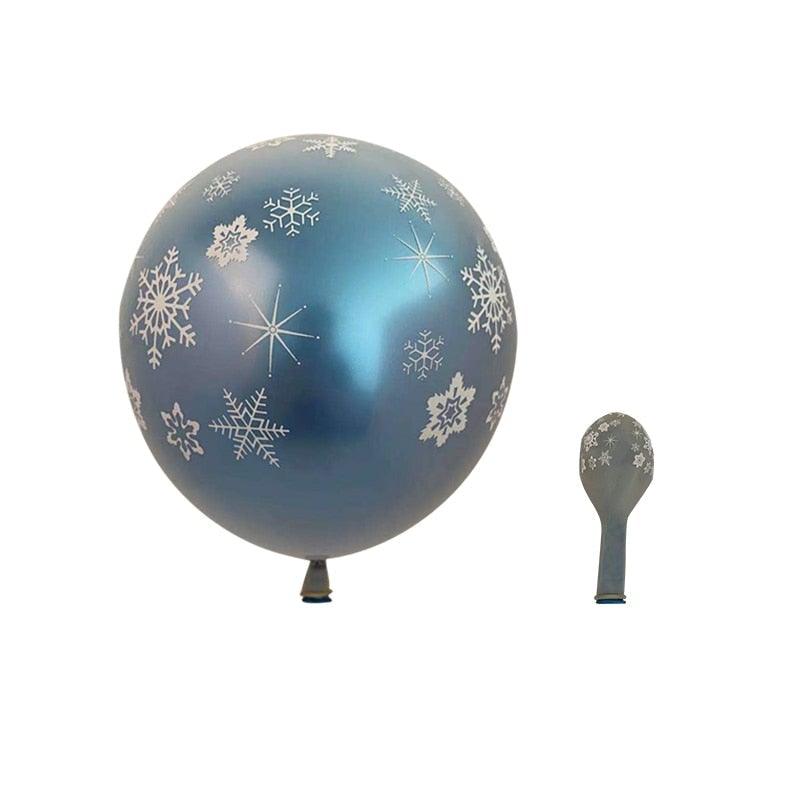 Blue metallic snowflake balloon pair with two balloons, 2 pcs on Tampa Home & Garden Store