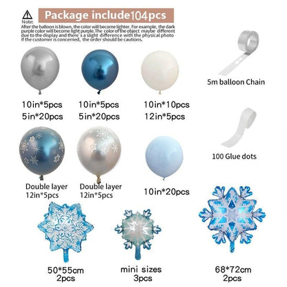 Snowflake Ice Balloon for Birthday and Baby Decor