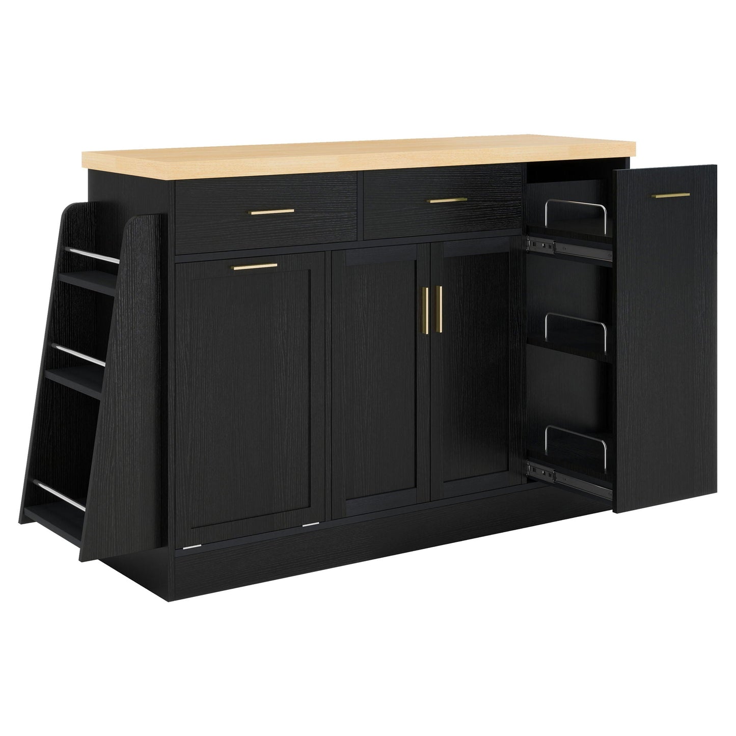 Kitchen Sideboard and Cabinet with Spice Rack